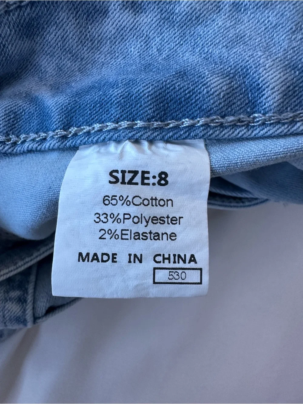 Asvivid Light Wash Denim Size 8 Patch Pocket FreyHem New